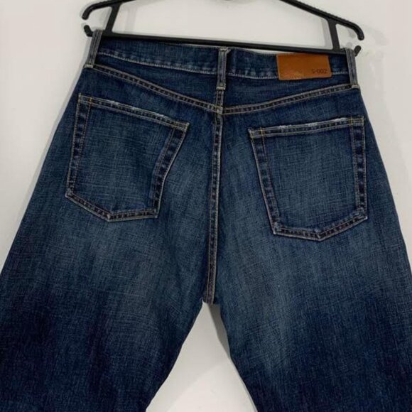 Dark Blue Straight Leg Jeans – Classic Indigo Wash - Picture 3 of 4